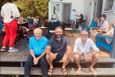 Senior members sharing lunch fellowship at First Baptist Church Port Hope